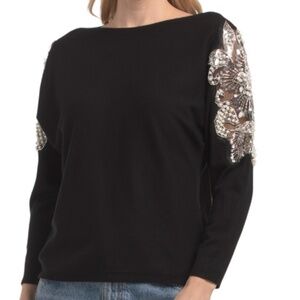 NWT LIV Illusion Lace Dolman Pull Over Sweater Size US XL